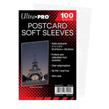 Ultra Pro Postcard Soft Sleeves Ultra Clear | Holds 311/16 x 53/4 Postcards | 100Count