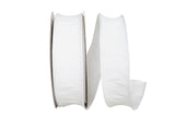 Reliant Ribbon 92975W-030-09H Dupioni Supreme Wired Edge Ribbon, 1-1/2 Inch X 20 Yards, White