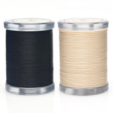 Selric 300Yards Extra Strong Bonded Nylon Thread for Leather Sewing, Black and Beige Heavy Duty Upholstery Thread for Heavy Fabr