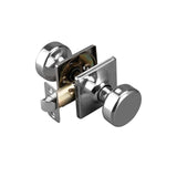 STARPY Polished Chrome Door Knobs with Square Rosette, Pismo Passage Door Knob for Hall & Closet, Non-Locking Interior Door Knob