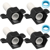 Dreyoo 1/2 Inch x 14 NPT Straight Swivel Adapter - RV Water Pump Fittings with Thread Seal Tape, 1/2 Inch Female PEX Fittings fo