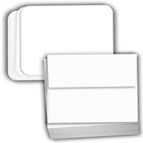 Hamilco White Cardstock Thick Paper Blank Index Flash Note & Post Cards Rounded Corners with Envelopes Greeting Invitations St