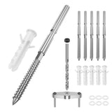 duoduolaili Floating Shelf Hidden Support Brackets (6pcs) and Installation Aid Steel Hardware - with Drill Guide, Floating Wood 