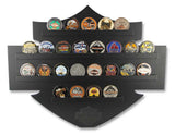 HarleyDavidson Bar & Shield Wall Coin Display, Holds 25 Coins, Black 8005139