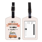 Nutcase Designer Luggage Travel Baggage Tags Set Of 2 With Name Card Inside Hippy