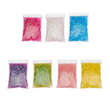 DICOSMETIC 7 Bags 140g Crispy Bingsu Beads for Slim Iridescent Soft Straw Tube Beads 3D Glitter Plastic Bead Slime Activator Ass