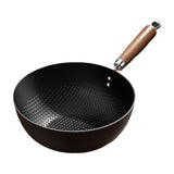 ATORSE Iron Wok Pan Multipurpose Small Sturdy Easy to Clean Chinese Wok for Boiling 24cm|Home & Garden