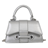 Snappsy Chain Bag ValentineS Day Gift Satchels Shopping Bag Lady Purse Shoulder Bag Silver