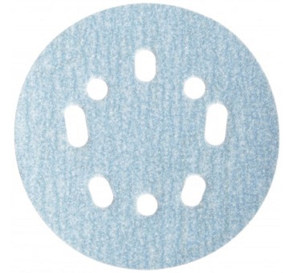 Norton ProSand 5 in. Ceramic Blend Hook and Loop 5 and 8 Hole UVH Finishing Disc 320 Grit Extra Fine