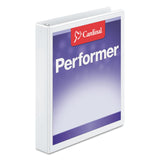 Cardinal 17200 Vinyl ClearVue XtraValue Slant DRing Presentation Binder, 1 Capacity, WhiteCRD17200