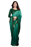 Pratham Blue Womens Silk Saree With Blouse Piece (Am-116_Dark Green)