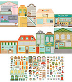 Petit Collage Sticker Activity Book, My Little Town - Giant Fold Out Sticker Book For Kids, Includes Over 100 Reusable Stickers