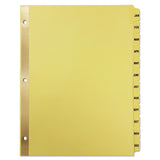 Preprinted PlasticCoated Tab Dividers, 12 Month Tabs, Letter, Buff, 12/Set