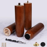 PBUY 8 Inch Heavy Duty Rubberwood Furniture Legs Set of 4 - Solid Replacement Wood Feet for Couch, Sofa & Tables - 8 Inch Wooden