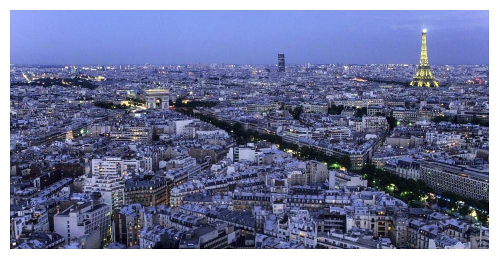 Aerial View Of Paris At Dusk-Paper Art-50,,X26,,