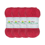 Vardhman 100% Cotton Dreamz Gentle Natural Thin Yarn | Pack4 100G Each