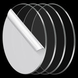 Blulu 4 Pcs 1/8 Inch Round Clear Acrylic Sheets 6 Inch Diameter Acrylic Circle Blanks Transparent Circle Plastic Disc for DIY Pr