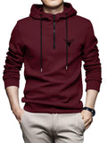 Toplot Men'S Woolen Blend Solid Hoodie With Hooded Neck (Zip-Hoodie-5146-Maroon-L),Maroon,,B0CJR45CZW
