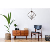 Living District Indoor Modern Home Decorative Bright Ceiling Sandara 4 Lights Pendant In Weathered Oak