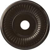 Ekena Millwork CMP19BEERU Berkshire Thermoformed PVC Ceiling Medallion (Fits Canopies up to 8 3/8), 19OD x 3 1/2ID x 1P, Univers