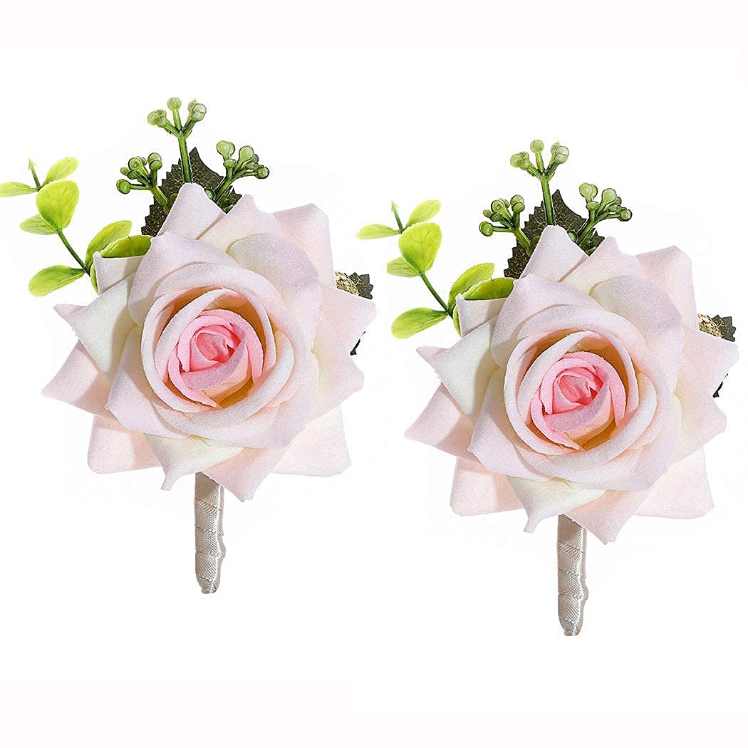 Campsis Wedding Boutonniere Red Rose Corsage Buttonholes Flower Groom Groomsman Best Man Wedding Flowers Accessories For Groom G