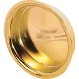 PrimeLine N 6698 2 In. Round Brass Plated ByPass Door Pull Handle (2 Pack)
