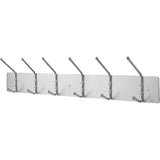 Safco Wall Mount Rack Coat Hook, 6Hook 4162. Coat Hooks for Hanging Coats, Purses, Bags, Umbrellas and More. Perfect for Hallwa