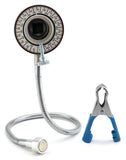 QWORK Torque Angle Gauge, 1/2 Drive Ratchet / Torque Wrench Angle Gauge, Angle Wrench Gaug with 16.5 Flexible Clamp Arm, Steel