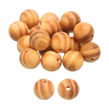 HARFINGTON 200pcs Natural Wooden Beads 8mm King-Wood Round Polished Loose Bead Smooth Spacer Balls Beading for Jewelry Making Br