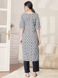 Pinkmint Kurta Set For Women Cotton Printed Straight Kurta With Pant (Pack Of 1) Multicolor21 Xl