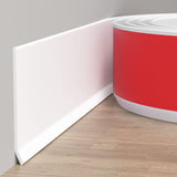Duzzy Flexible Baseboard Molding Trim, 4 Inch(W) x 100 Feet(L) Peel and Stick Rubber Wall Trim Molding, Self-Adhesive Vinyl Wall