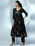 Libas Women'S Pure Cotton Kurta Set (48993_Black Black S