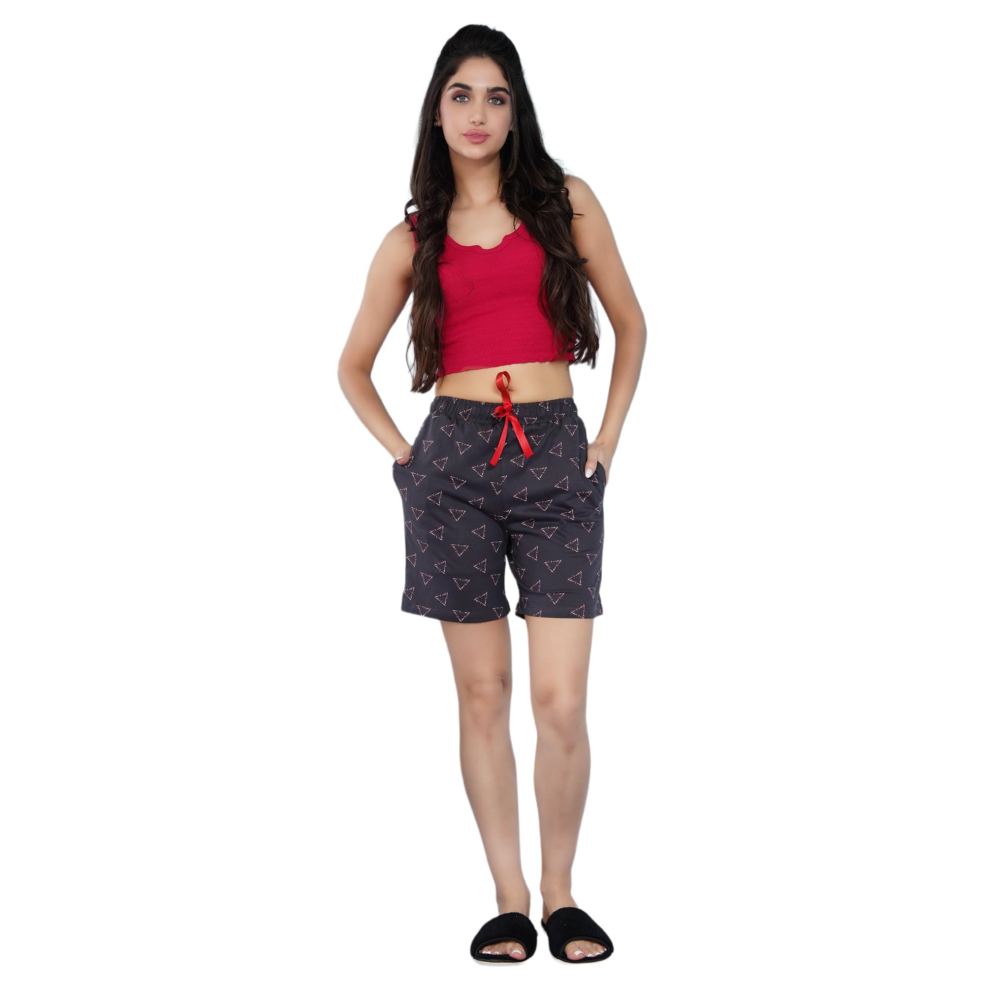 Trylo Cotton Fabric Relaxed Fit Printed Shorts-8048-Xl,Printed,,B0D8KKFTNL