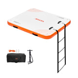 VEVOR Inflatable Floating Dock, 6 x 5FT Inflatable Dock Platform, Non-Slip Water Floating Dock Mat with Portable Carrying Bag & 