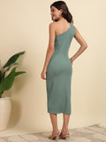 Wedani Bodycon New Dress For Women Green,GREEN,M,Polyester,Bodycon,