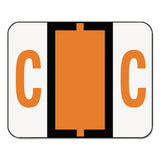 Smead 67073 AZ ColorCoded BarStyle End Tab Labels Letter C Dark Orange 500/Roll