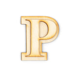 1 Pack Official Greek Wooden Letters for Crafts, Rho - 2 Classic Font Double Layer Wooden Greek Letters - Precision Cut Natural 