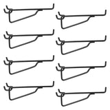 Pegboard Shelf Hooks, 8PACK 6 Black Metal Utility Hook Set, 1/4 inch Peg Board Organizer Accessories, Shelves and Baskets Bracke