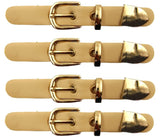 Ani Accessories Pu Leather (Black) Clasp Belt Buckle Toggle Button For Bag Sweater Jacket Diy Used Pack Of 4 (Cream)