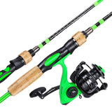 One Bass GT Spinning & Casting Reel and 2-Piece Fishing Rod Combo, Durable Graphite Rod, Ultra Light Fishing Reel for Anglers an