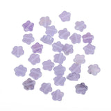Songxi 60pcs 6mm Purple Crystal Plum Blossom Natural Stone Beads for Jewelry Making, Smooth Loose Flower Shape Gemstone Beads fo