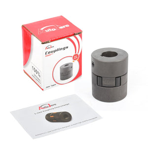 1/2 to 3/4 L075 Flexible 3-Piece L-Jaw Coupling Coupler Set & Rubber Spider for Log Wood Splitter Hybrid Equipment