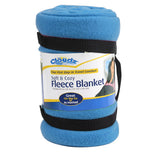 Cloudz Cozy Fleece Airplane Travel Blanket for Your Flight, Car, Camping, Home or Comforting Warmth Anywhere! - Sky Blue