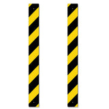 Therwen 2 Pcs large Reflective Sign Post Panel Aluminum Customized Outdoor Fence Resistant Street Warning Signs Post Panel Black