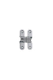 SOSS Mortise Mount Invisible Hinge with 4 Holes, Zinc, Satin Chrome Finish, 23/4 Leaf Height, 5/8 Leaf Width, 23/32 Leaf Thickn