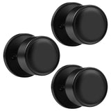 knobelite 3 Pack Dummy Knob Black Closet Door Knobs Single Side Non-Turning, Inactive Interior Round Knob