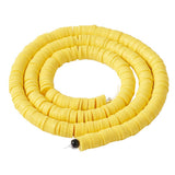 Cheriswelry 380-400pcs/strand 6mm Polymer Clay Beads Yellow Environmental Flat Round Disc Spacer African Heishi Beads Strand for