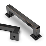Asidrama 10 Pack 3.75 Inch(96mm) Oil Rubbed Bronze Kitchen Cabinet Handles, Cabinet Pulls Kitchen Cabinet Hardware Cupboard Hand