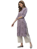Stylum Women'S Floral Printed Rayon Straight Kurta (Dollyiris36_Iris, S)