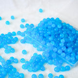 Jabrand 240pcs Glass Beads for Bracelets, 6mm Round Glass Beads for Jewelry Making DIY Crafts (Sky Blue)